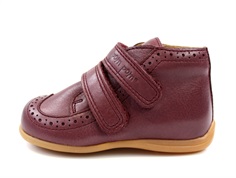 Pom Pom toddler shoes wine with velcro